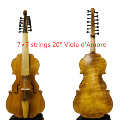 Baroque style SONG Brand Maestro 7*7 strings 20'' Viola d'Amore of Concert #11081