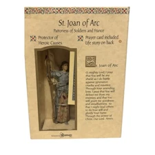 St. Joan of Arc Statue Figurine Roman Inc. Patroness of Soldiers France