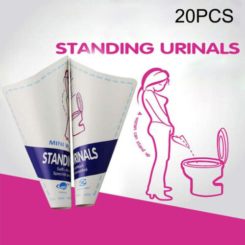 20x Disposable Female Urine Funnel Urination Device Paper Urinal Camping Outdoor - Picture 1 of 11