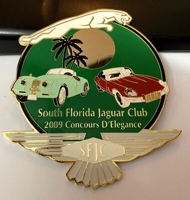 Car Badge-Jaguar club of south florida 2009 concour de eleganace car grill badge