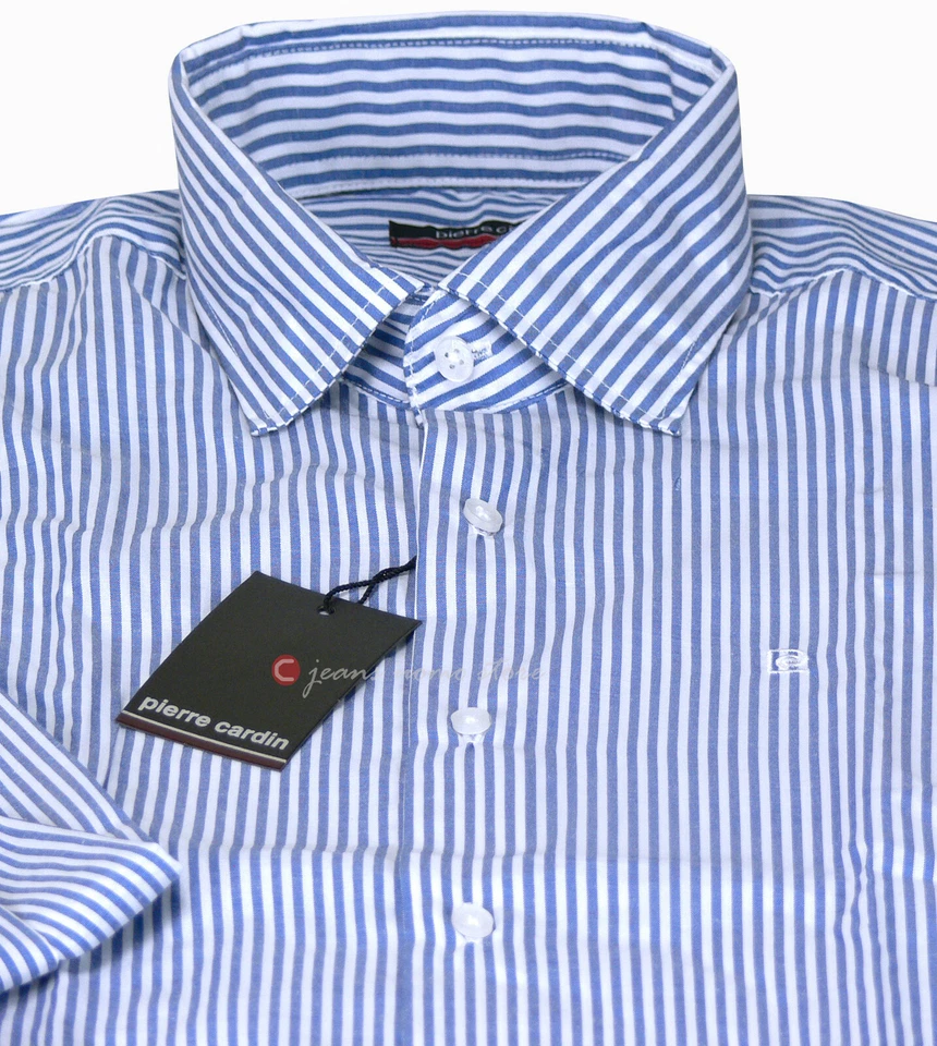 Camicia uomo fantasia righe quadri manica lunga Colletto PICCOLO Slim fit 39/46 - Immagine 4 di 4