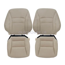 For Honda Accord 2014 Both Side Bottom & Top Replacement Leather Seat Cover Tan