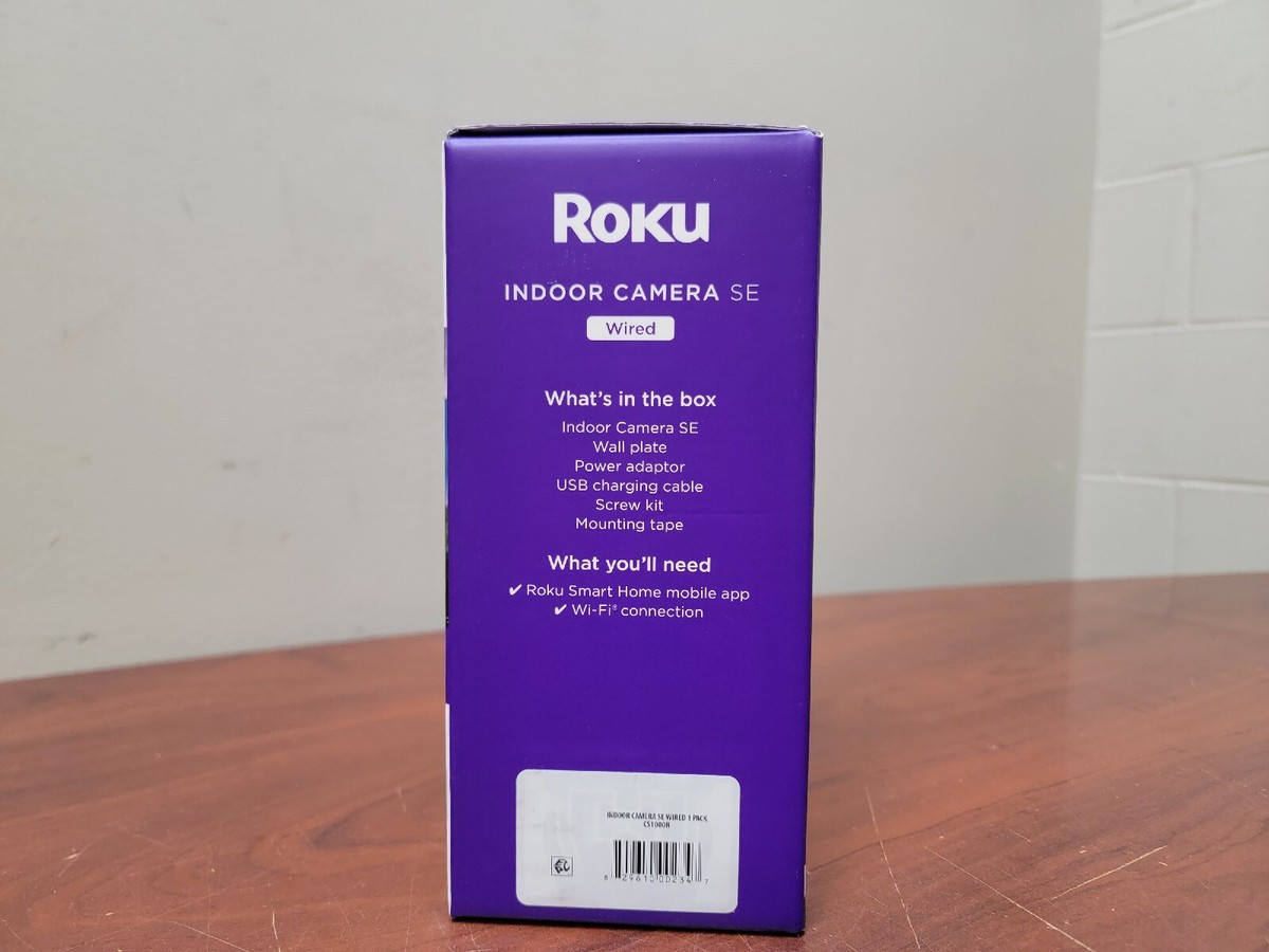 Roku Smart Home Indoor Camera SE Wired Wi-Fi Connected Security