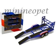 GMP 14310 TANDEM CAR TRAILER with TIRE RACK for 1/43 MODEL CAR MOPAR BLUE