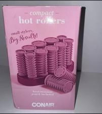 CONAIR Compact Hot Rollers Instant Heat Set of 10 On The Go Styling New In Box