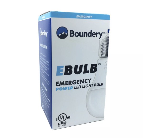 2 X Boundery Ebulb Emergency Power Rechargeable LED Light Bulb 9w / 60w Outage for sale online