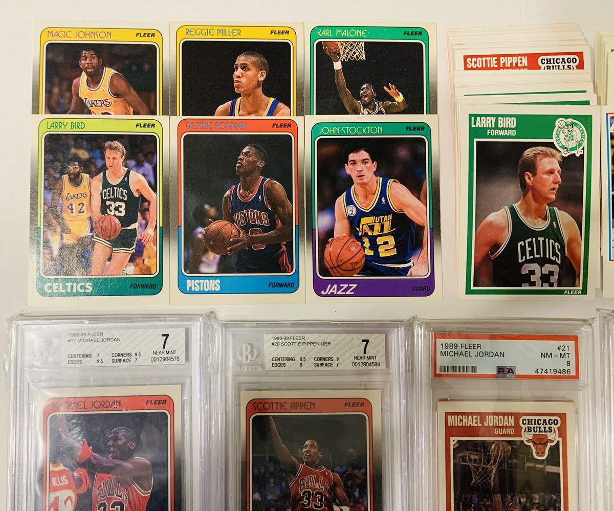 Michael Jordan FLEER 1988 89 90 3 Complete Sets BGS PSA 9 Pippen
