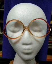 1X Large Vintage Classic Glasses Frame Eye Wear Brown Silver Textured Retro