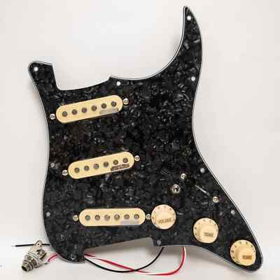 Fits Fender Strat Guitar Prewired Loaded Pickguard Wilkinson Alnico V Pickups