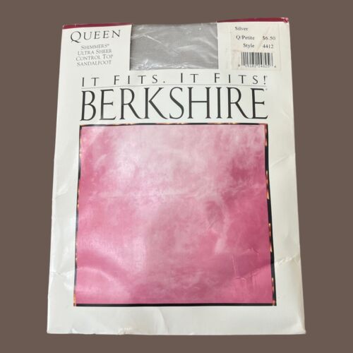 Pantimedias superiores de control Berkshire Queen/Petite Shimmers, plateadas nuevas con etiquetas - Imagen 1 de 2