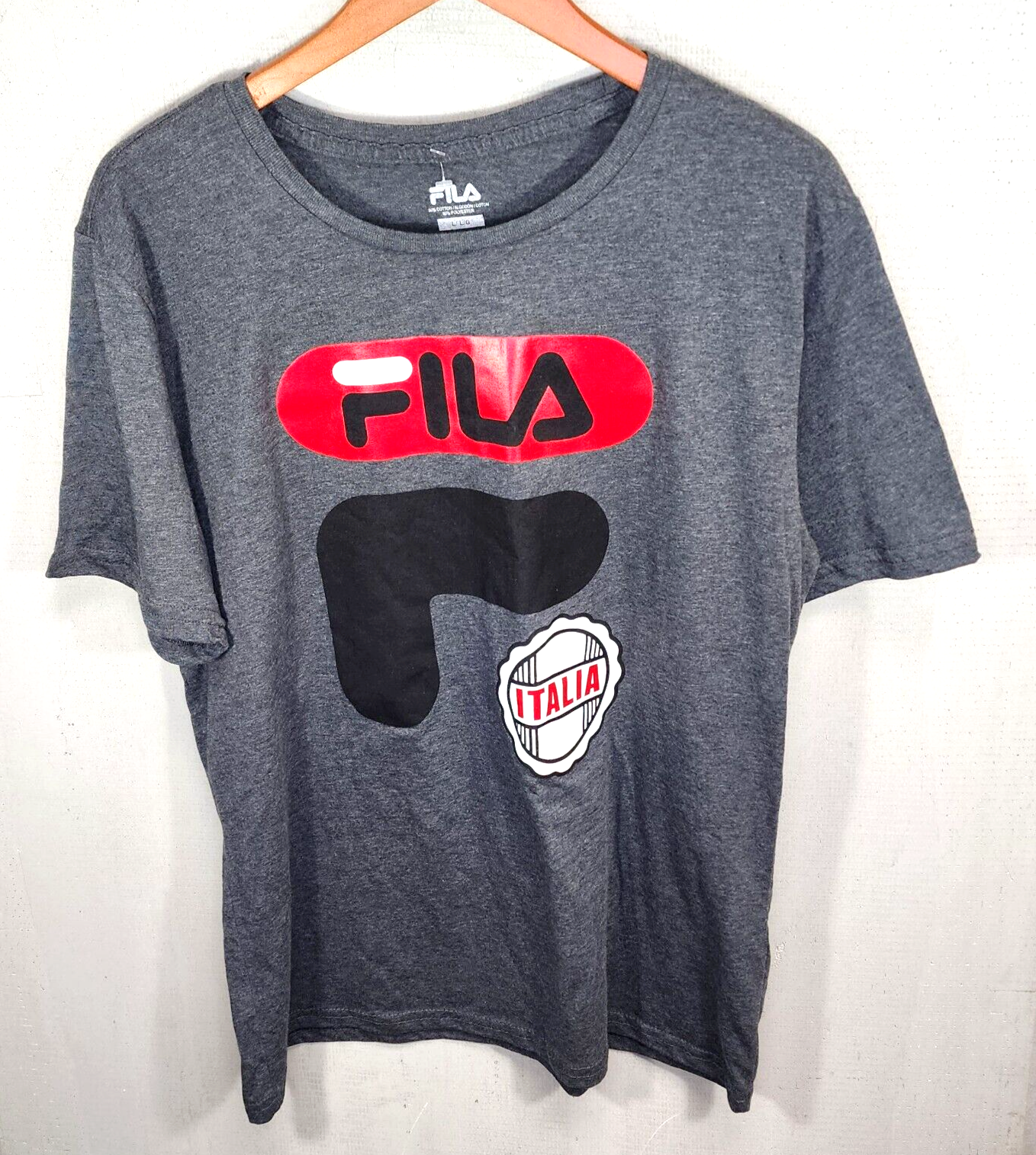 FILA Camicia Large Italia Logo Grigio A50