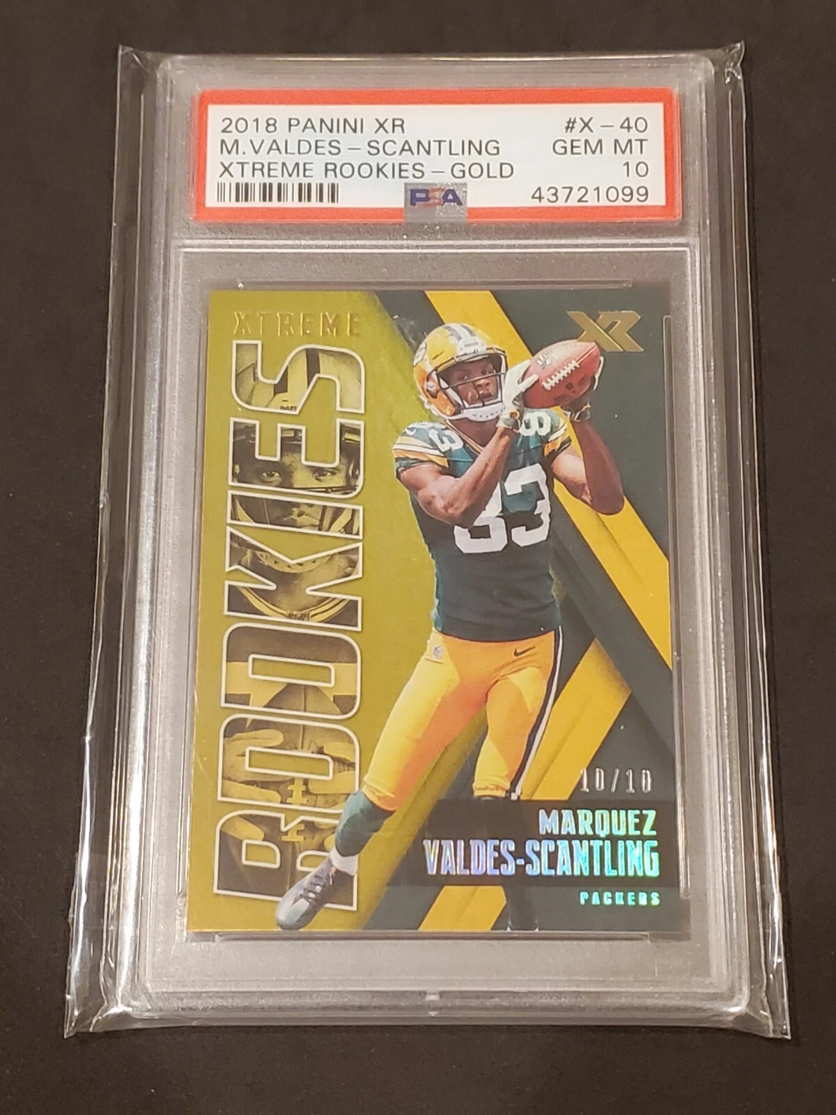 Marquez Valdes-Scantling Panini XR Xtreme Rookies #X40 Gold