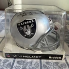 Oakland RAIDERS Ted Hendricks #83 SIGNED Speed MINI HELMET Hof 1990 JSA