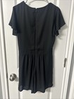 Express Size 10 Dressy Black Short Romper Flutter Sleeve Pockets Zipper — photo 3