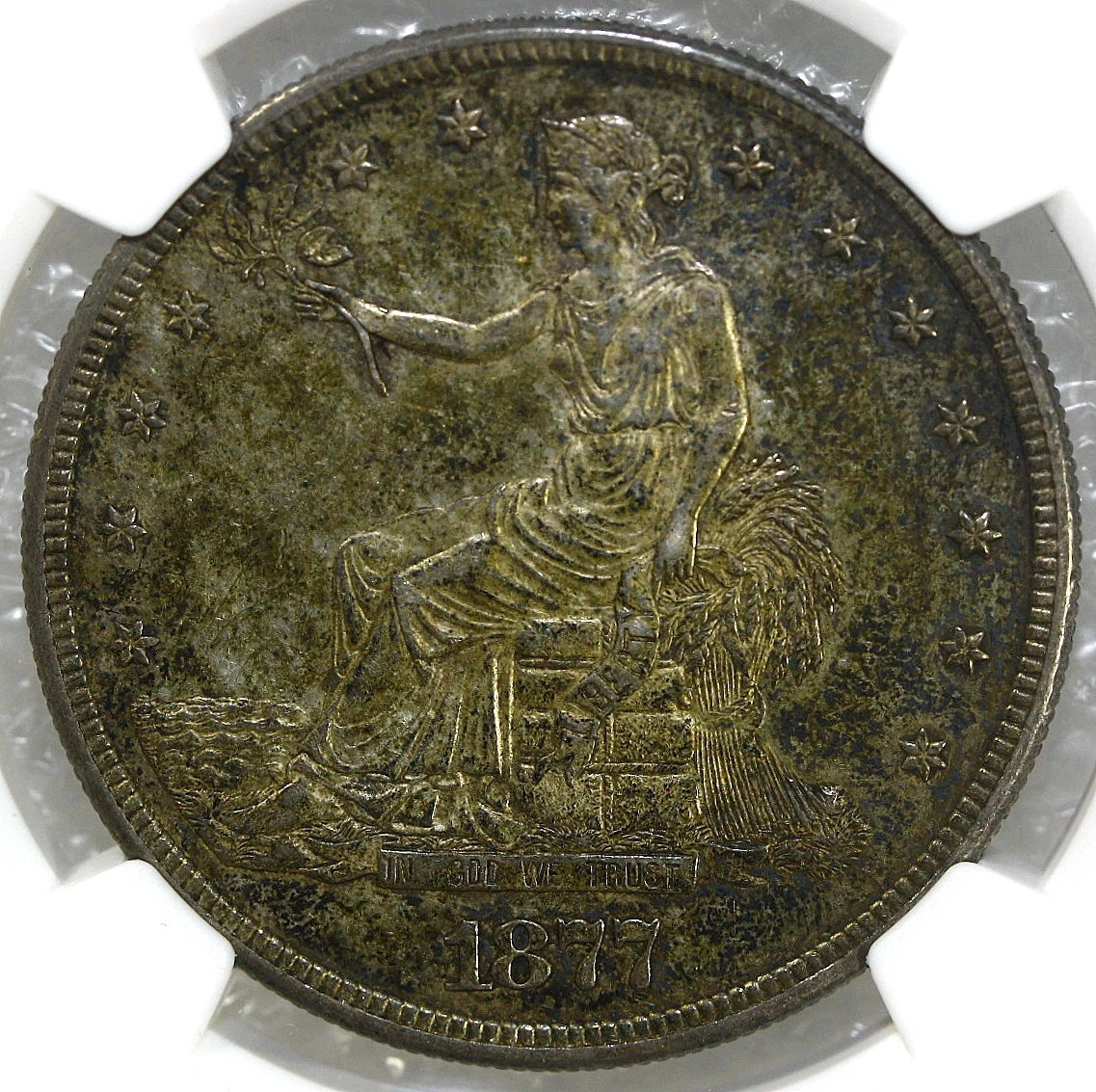NGC-AU58BN ジャージー 1877 1/24シリング　銅貨 AU 58 Graded 1877 Year US Trade Dollars (1873-1885) for sale | eBay