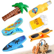 6 Pcs Beach Towel Clips for Beach Chairs, Plastic Large Laundry Clip Clothes ...