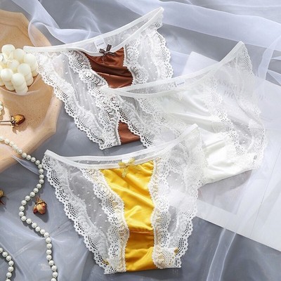 3 Or 5 Pcs Lot Women's Sexy Satin String Bikini Briefs Panties Fashion Underwear
