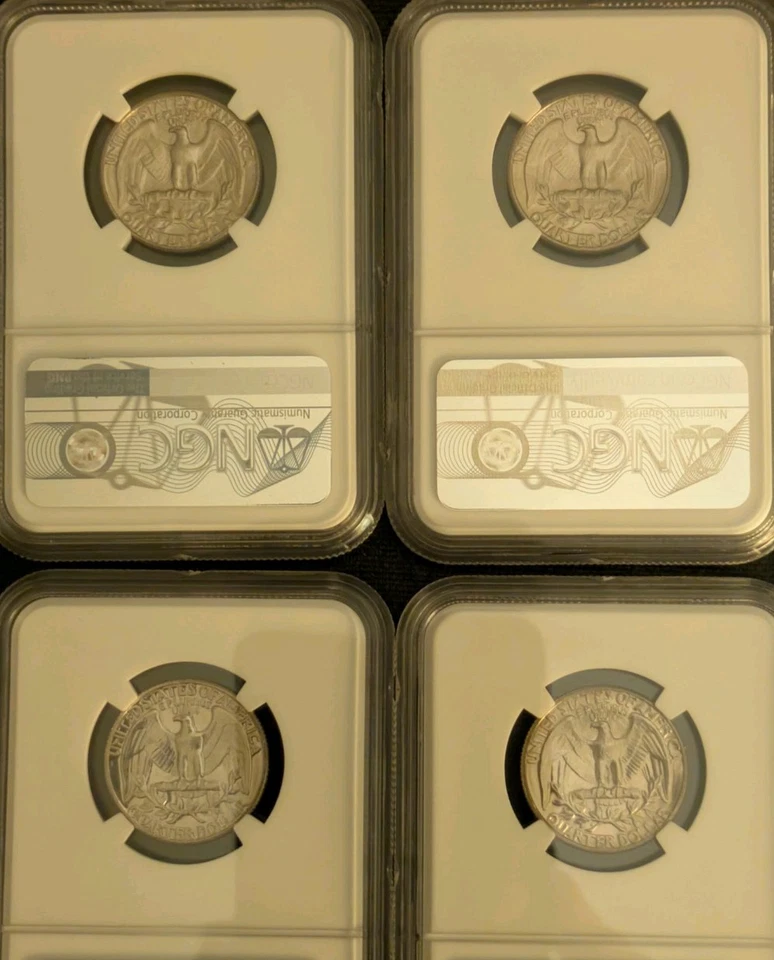 Lot of 4: - 1965 Washington Quarters NGC-CERTIFIED MS64-66 & UNC DETAILS - Image 4 of 4