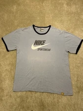 Vintage Nike Shirt Mens XL Sportswear Ringer Tee Short Sleeve Casual Swoosh