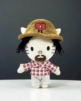 Hello Kitty As BAD BUNNY Rapper Plush Soft Doll Stuffed Figure Plush Toys 26 cm