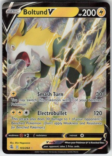 Boltund V 103/264 V Rare Fusion Strike Near Mint