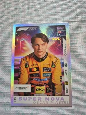 Topps F1 Turbo Attax 2025 Formel 1 No. 335 Oscar Piastri Super Nova