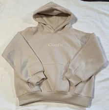 Comfrt Kids Signature Hoodie Color Bone Size Large