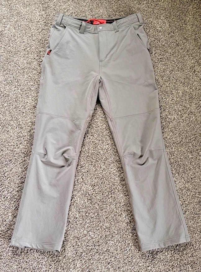Western Rise Pants Mens L Gray Stretch Travel Slim Tech Outdoor