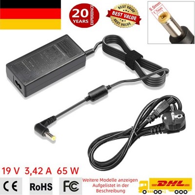 Für Acer Aspire E5-575 E5-772 E5-773 Netzteil Ladegerät AC/DC Ladekabel 65W 19V