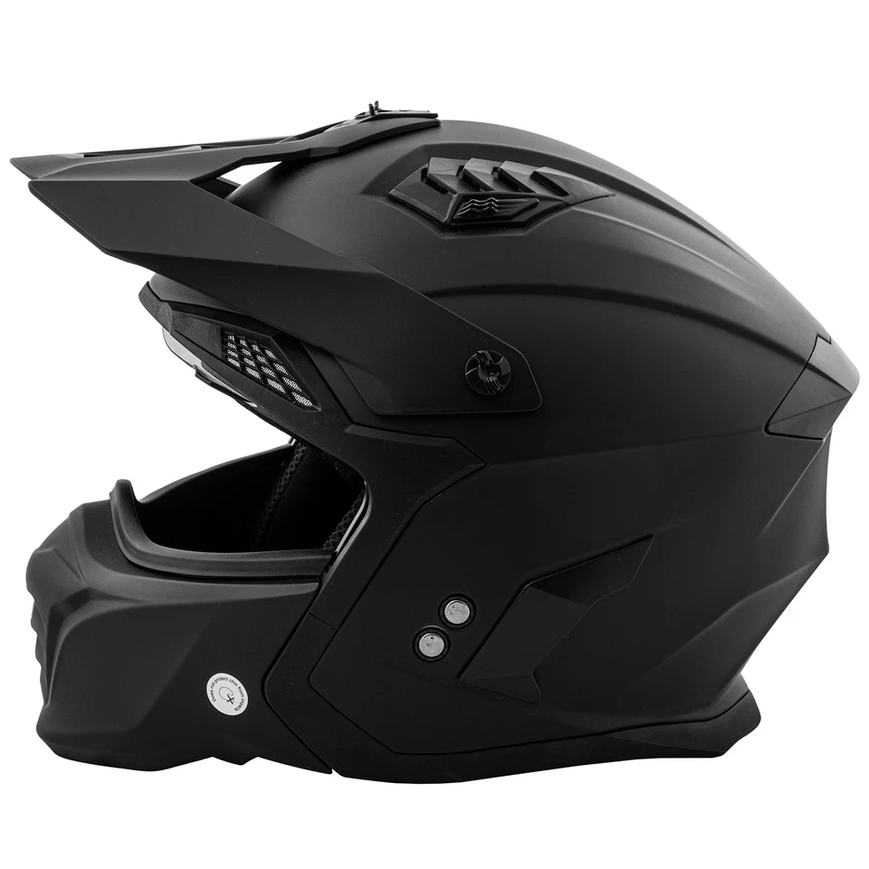 Casque Moto Jet Cafe Racer Homologué ECE 22-06 Scooter Custom Noir Mat - Photo 2/4