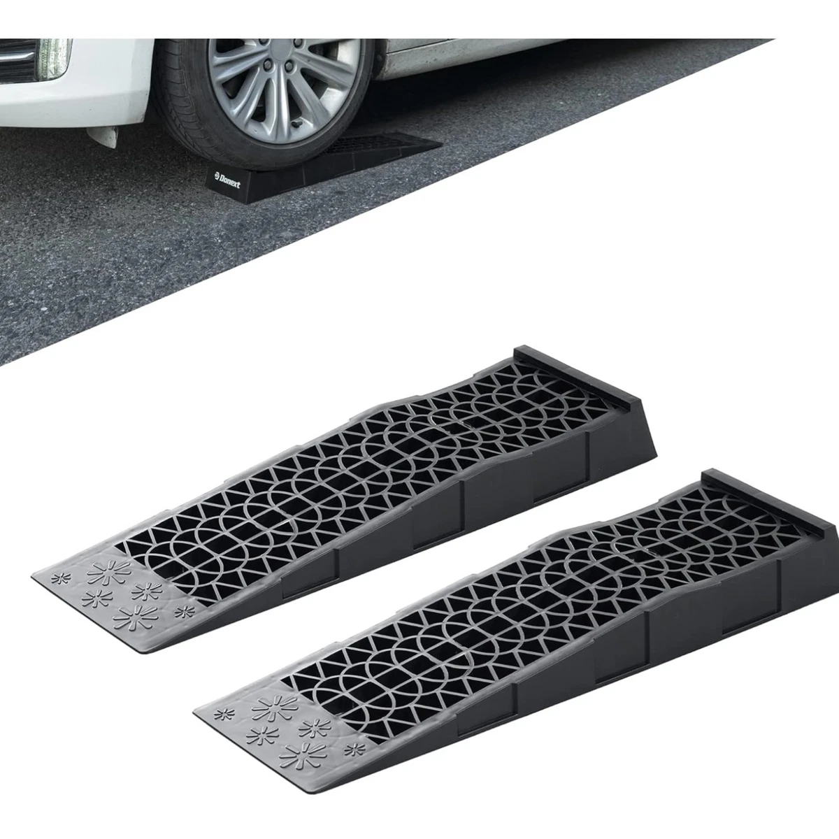 Megan Racing 2-Piece Constant Incline Drive-On Ramps – 2.5 Ton Capacity, 65mm Lift