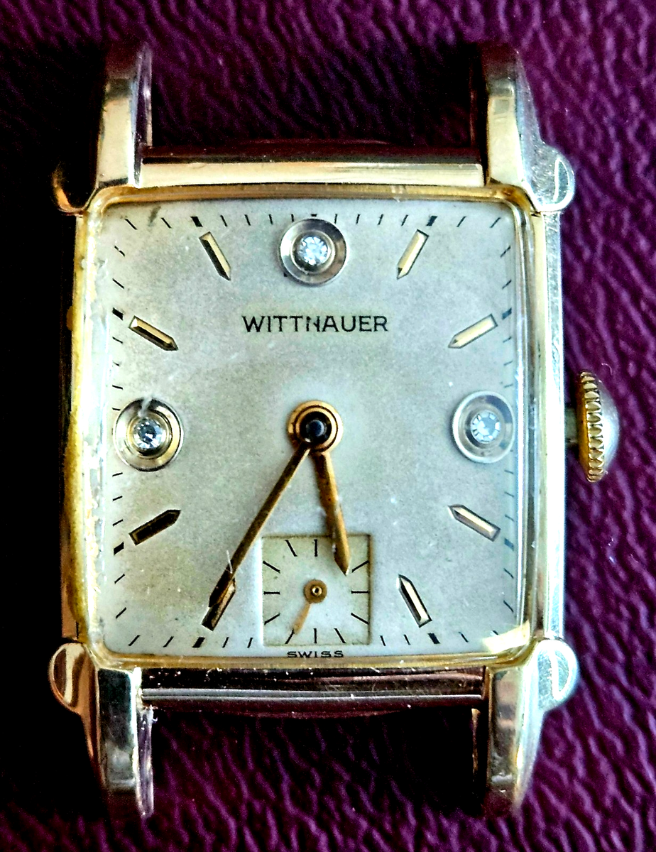 Vintage Longines Wittnauer 10k Gold GF Diamond Dial Mens  display picture 1