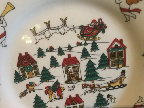 Salatteller "The Joy of Christmas" Dorfszene von Jamestown 7 1/2" - Bild 7 von 8