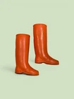 Doll Shoes Vintage Skipper Barbie Orange Squishy Rubber Rain Boots