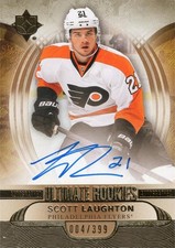 Scott Laughton signed Hockey Card (Flyers) 2014 Upper Deck Ultimate Rookies #131