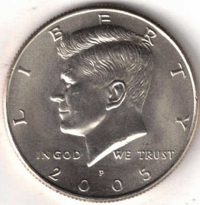 2005-P Brilliant Uncirculated Copper-Nickel Clad Copper Strike Half Dollar Coin!