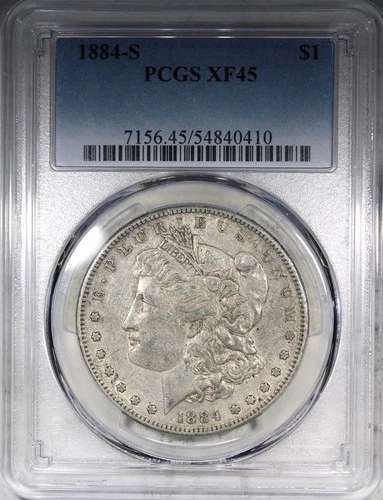 1884-S Morgan Dollar PCGS XF45 Crusty KEY DATE $1