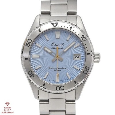 ORIENT RN-AC0Q12L Automatic Stainless Blue Dial Diver Watch from Japan Used