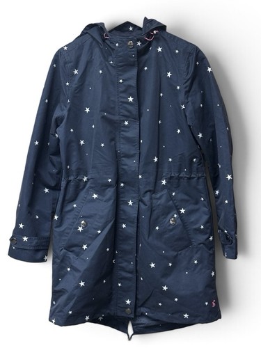 Joules Right As Rain Waterproof Raincoat w/ Hood Women’s Size 8 Stars