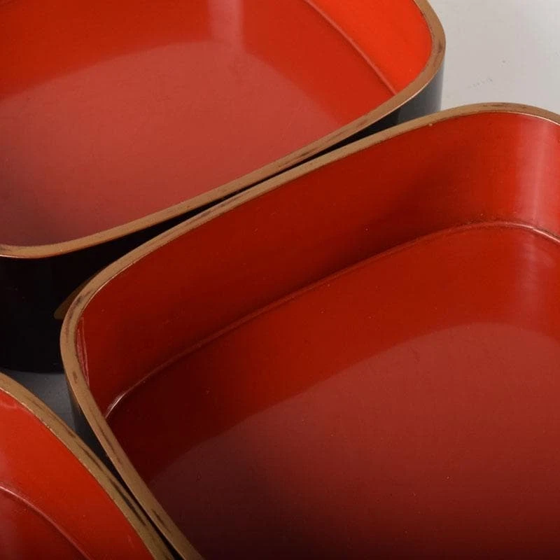 Jubako Bento Box Japanese Wajima lacquer lacquered grass makie fourtiered box wi