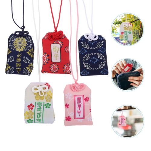 5pcs Wealth Omamori New Year Gift Japanese Temple Charms Japanese Fortune Bag - Picture 1 of 12