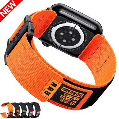 Rugged Nylon Strap Band For Apple Watch Ultra 2 49mm Series 9 8 7 6 5 4 3 2 1 SE