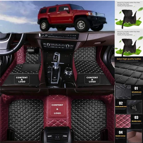 For Hummer H2 H3 Car Floor Mats Custom Waterproof Carpets Liners Pads Handmade - Imagen 11 de 35