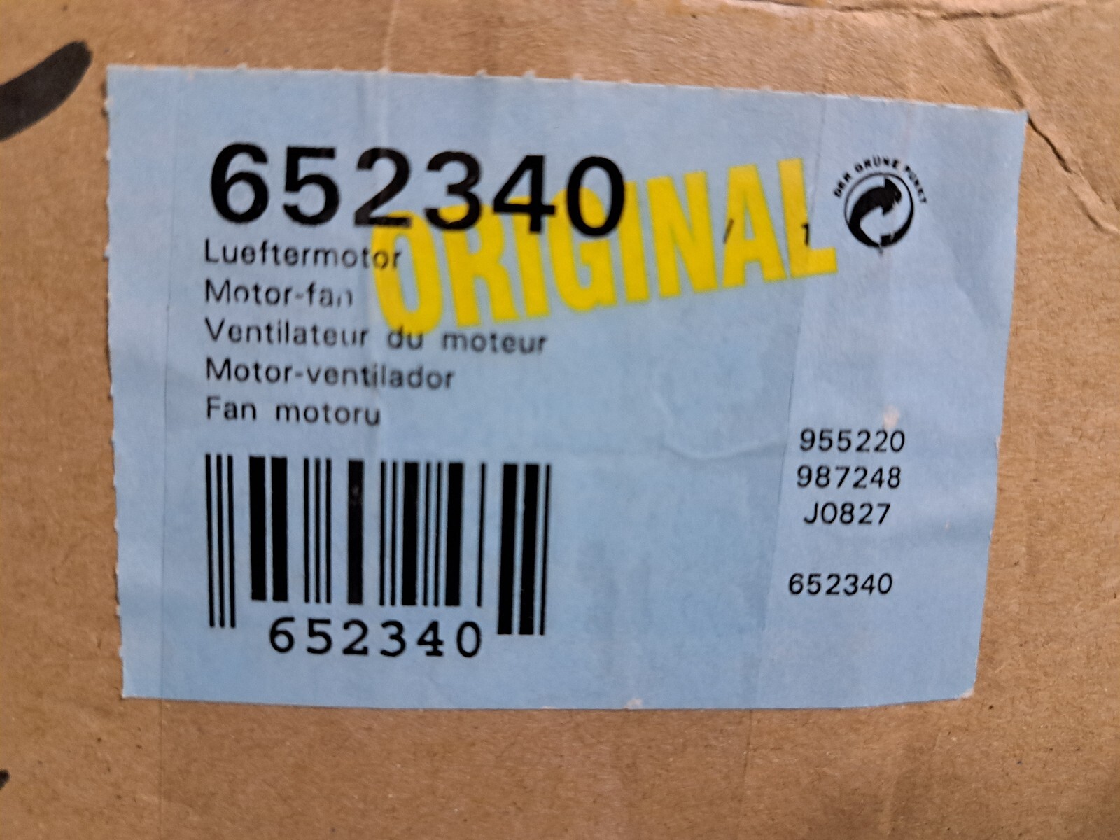 Bosch 652340 / 00652340 Wine Cooler Evaporator Fan Motor with Shock