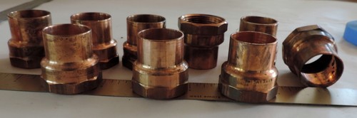 Mueller HVAC W-1271 - 1 3/8" x 1 1/4" OD Copper Female Pipe Adapters Box 10