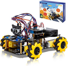 Smart Robot Car Kit, 4WD Remote Control Car Compatible with Arduino IDE, Electro
