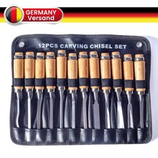 12-tlg Profi Hohlbeitel Schnitzwerkzeug Satz Stecheisen Schnitzeisen Stechbeitel