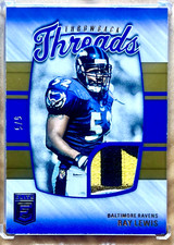 RAY LEWIS ED REED 2022 Donruss Elite THROWBACK THREADS Dual 3 Clr Patch SSP 5/5