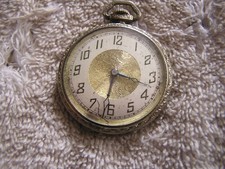 Antique Art Deco Elgin Pocket Watch Nice Dial