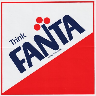 Alter Aufkleber/Sticker FANTA - TRINK FANTA / '80er/'90er